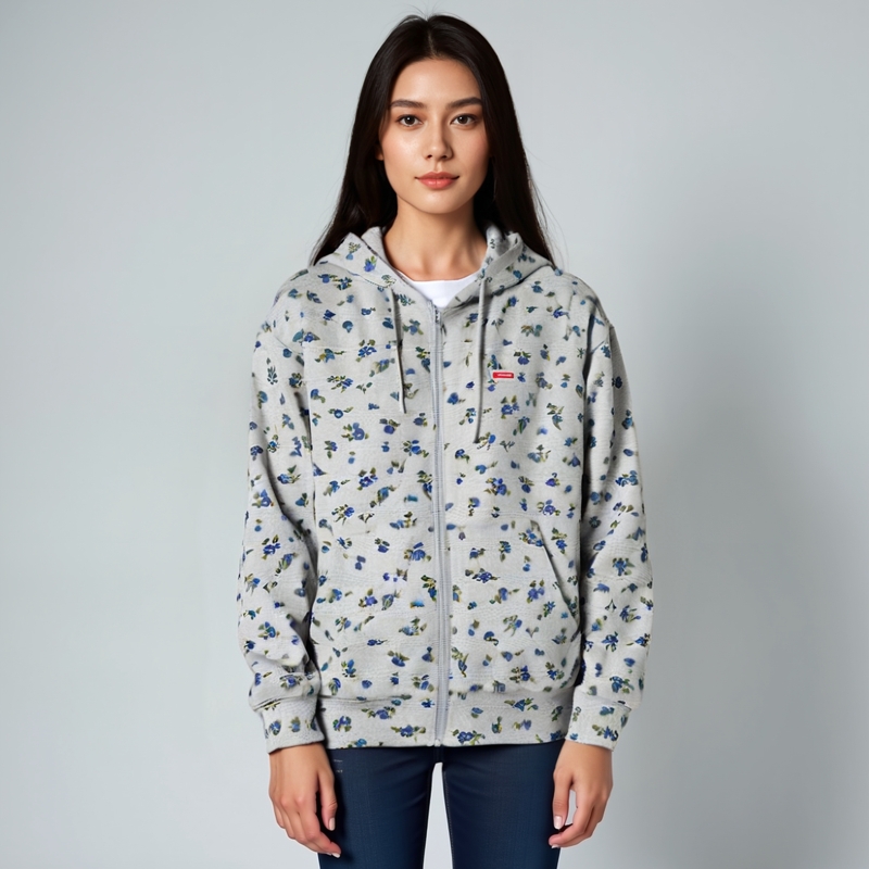 Supreme FW23 WEEK1 SMALL BOX ZIP UP HOODED SWEATSHIRT Logo