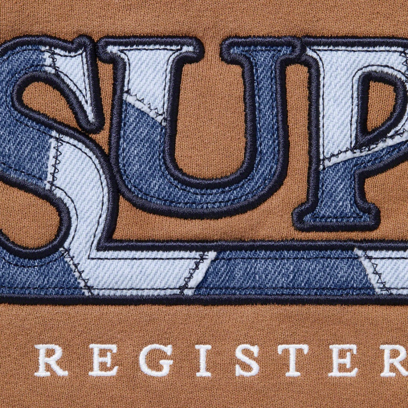 Supreme SS21 Week 17 Denim Logo Hooded Sweatshirt