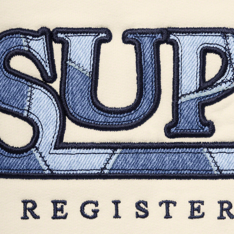 Supreme SS21 Week 17 Denim Logo Hooded Sweatshirt