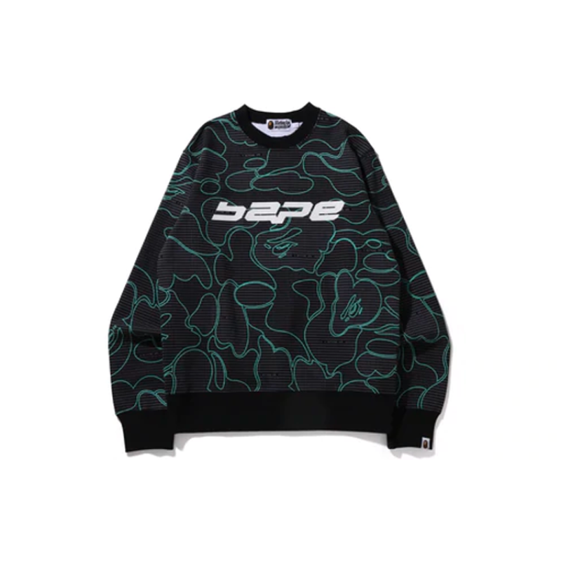 BAPE Text Code Camo Crewneck