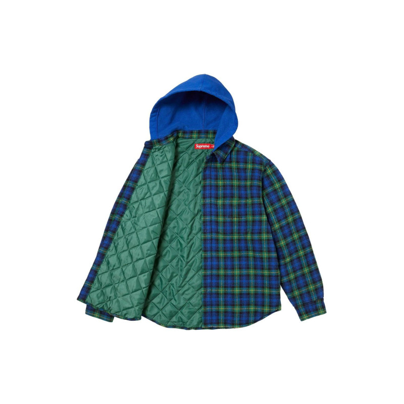 Supreme FW23 FW23 WEEK15 TARTAN FLANNEL HOODED SHIRT