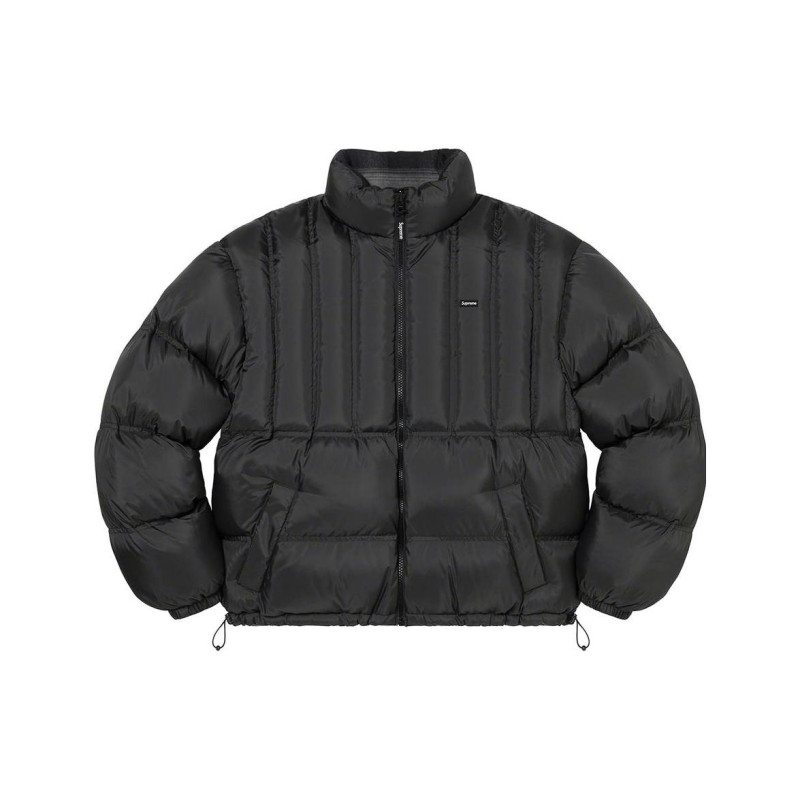 Supreme FW22 Week 8 Flannel Reversible Puffer Jacket Logo