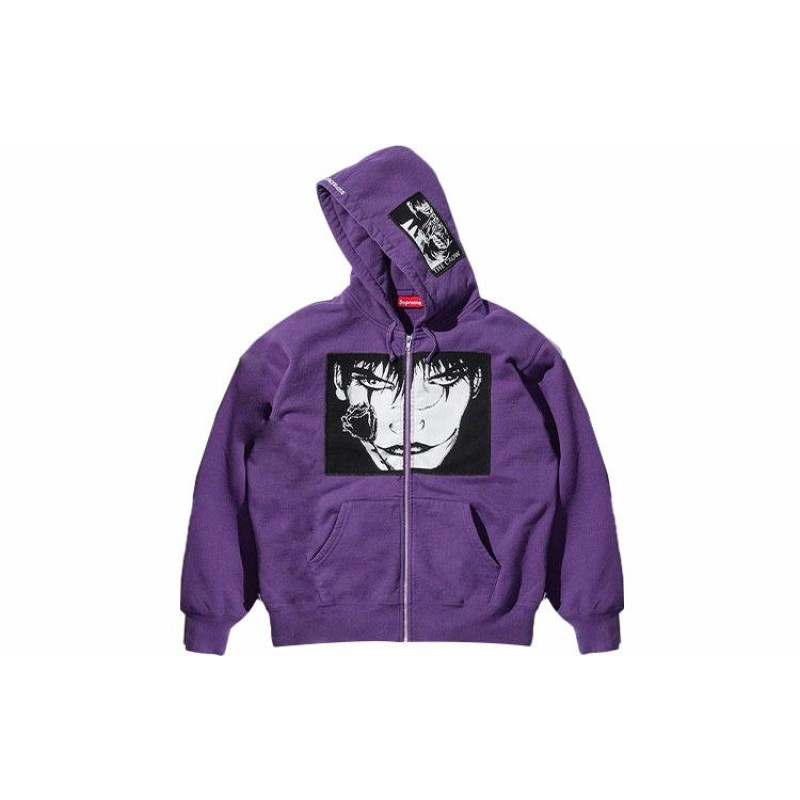 Supreme Week 4 x The Crow Zip Up Hooded Sweatshirt