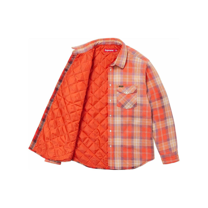 Supreme SS24 WEEK1 QUILTED FLANNEL SNAP SHIRT