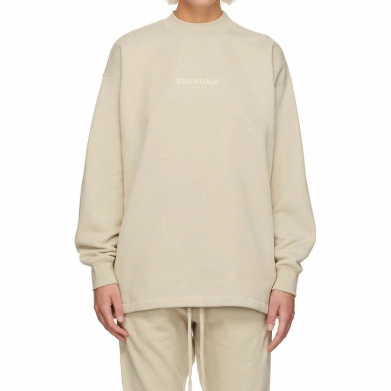 Fear of God Essentials FW22 Relaxed Crewneck Egg shell Logo