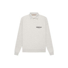 Fear of God Essentials SS22 Essentials Ls Polo Light Oatmeal LogoPolo