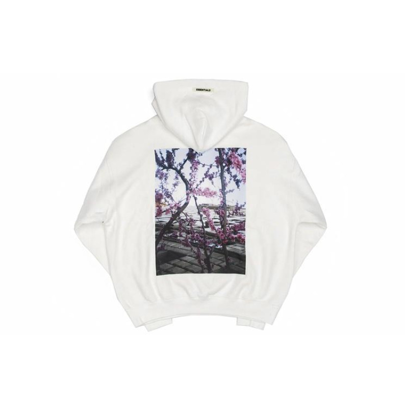 Fear of God Essentials FW19 Photo Series Pullover Hoodie White