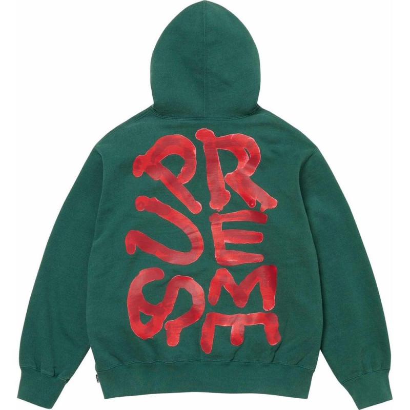 Supreme SS24 WEEK13 PAINT HOODED SWEATSHIRT logo