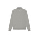 Fear of God Essentials SS21 Long Sleeve French Terry Polo Dark Heather Oatmeal Polo