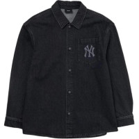 MLB Denim Coopers Mega Logo New York Yankees Denim Shirts Logo