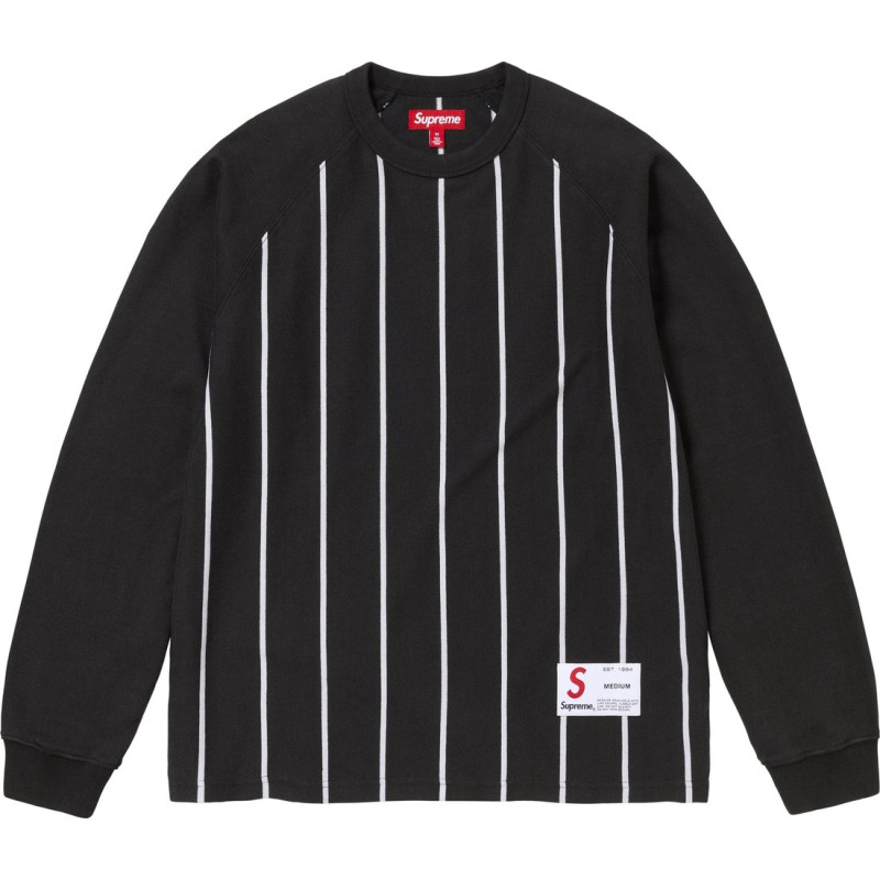 Supreme FW24 WEEK5 Stripe Raglan LS Top T