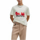 HUGO BOSS Relaxed-Fit T-Shirt In Cotton With Spray-Print Artwork T
