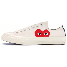 CDG x Converse 1970s Chuck Taylor All-Star Ox Comme des Garcons PLAY White
