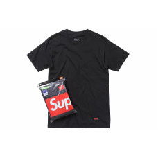 Supreme Week 1 x Hanes Tagless Tees (3 Pack) Black T 3