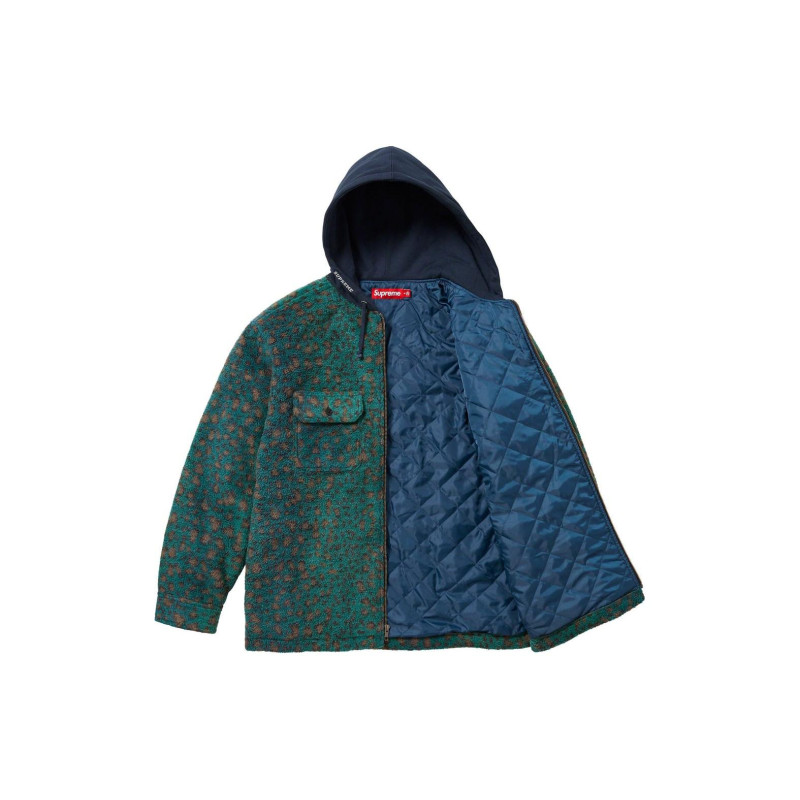 Supreme FW23 WEEK11 FLEECE ZIP UP HOODED SHIRT