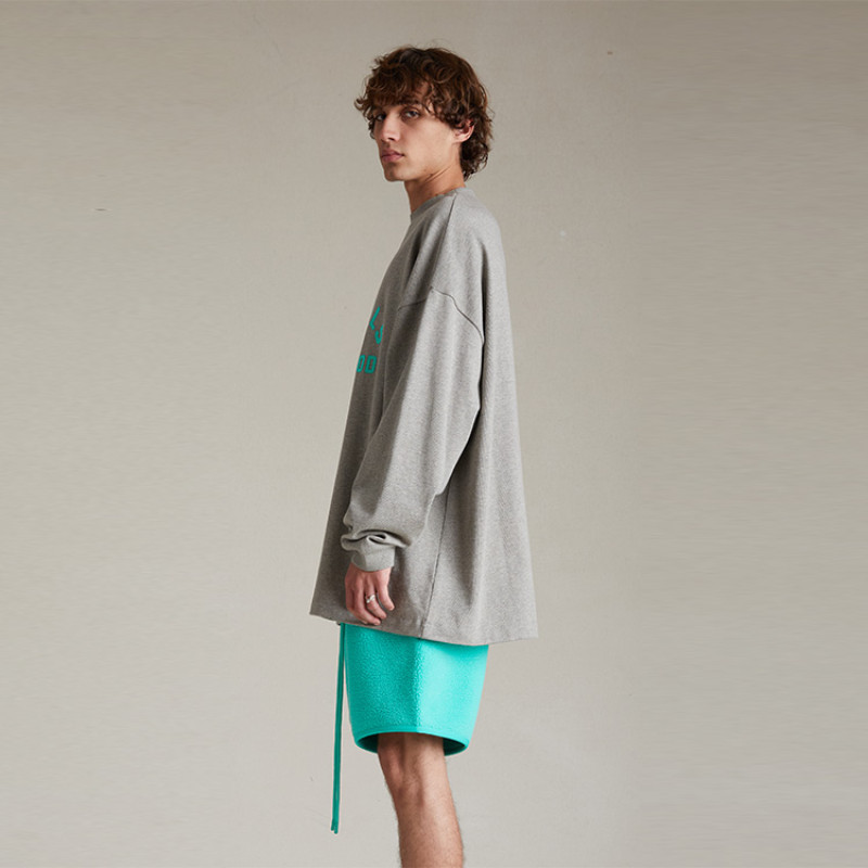 Fear of God Essentials SS24 Longsleeve T-Shirt Dark Heather Oatmeal