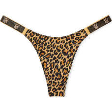 Victoria's Secret Very Sexy Shine Strap Rose Lace Thong Panty Leopard 1
