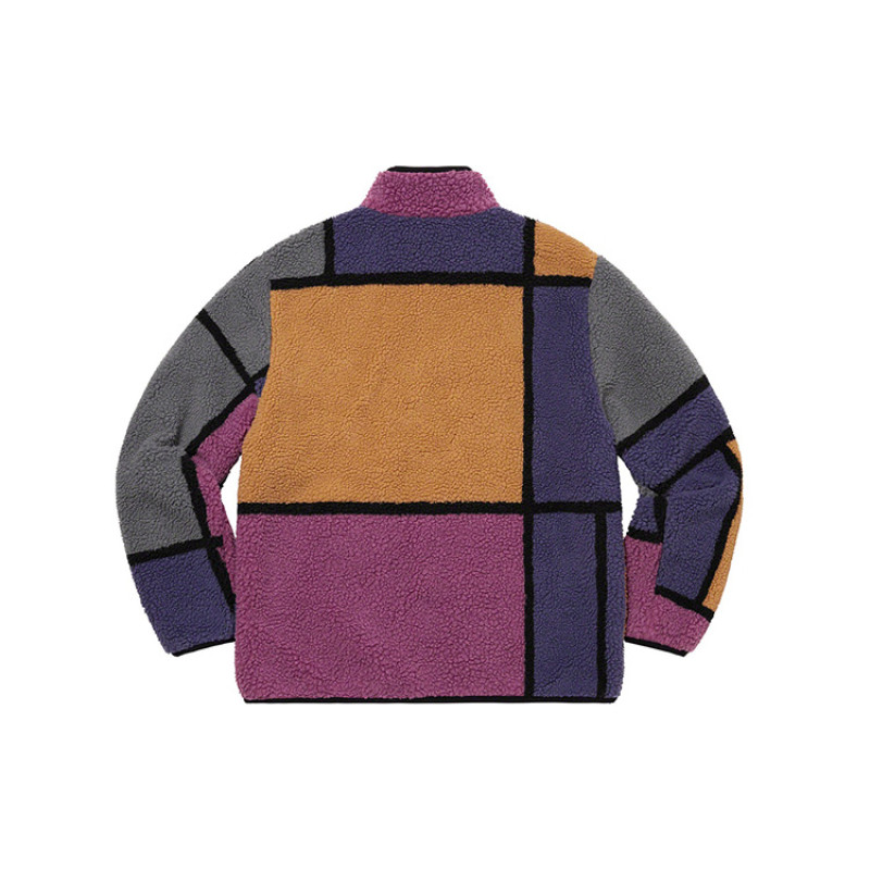 Supreme FW20 Week 8 Reversible Colorblocked Fleece Jacket