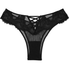 Victoria's Secret DREAM ANGELS Boho Floral Embroidery BrazilianBlack