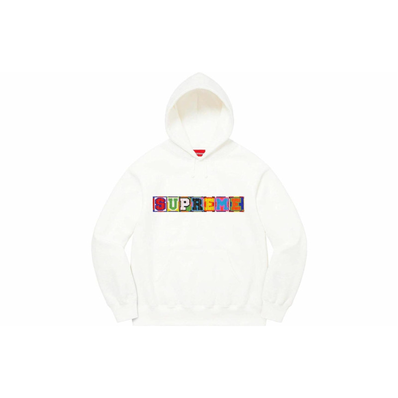 Supreme SS23 Week9 BEADED HOODED SWEATSHIRT Logo