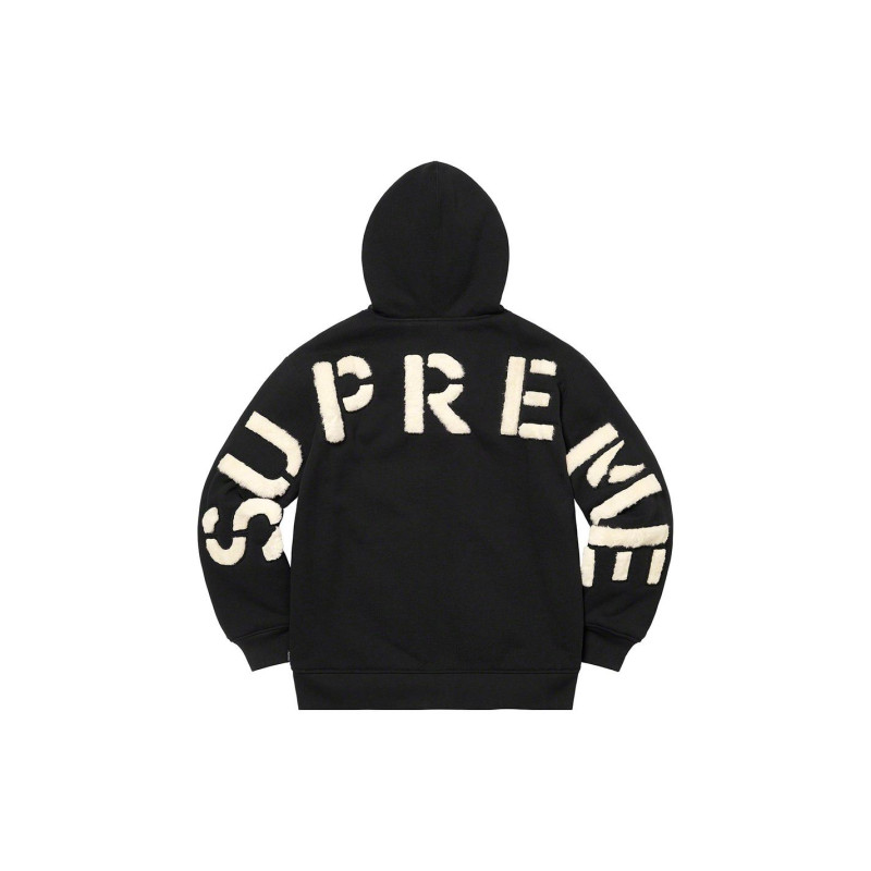 Supreme FW22 Week 17 Faux Fur Lined Zip Up Hooded Sweatshirt