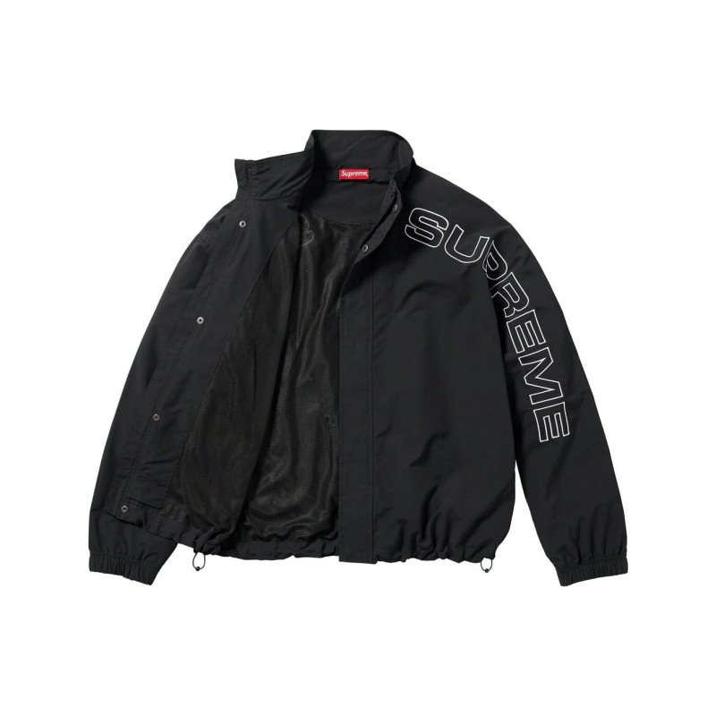 Supreme FW23 WEEK1 SPELLOUT EMBROIDERED TRACK JACKET Logo