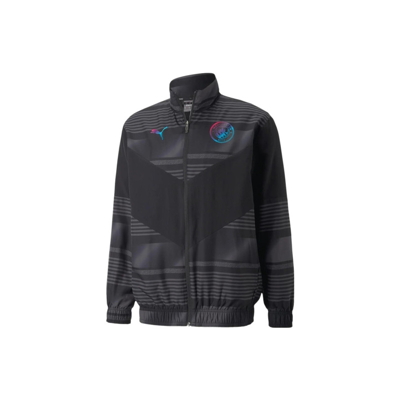 PUMA Mcfc Prematch Jacket Logo