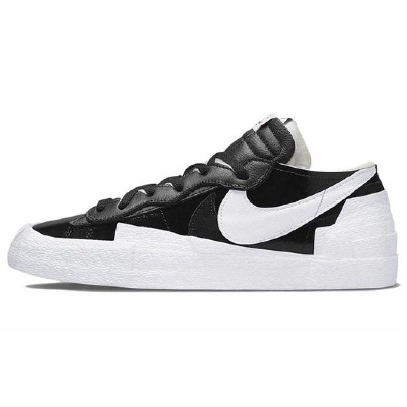 Sacai x Nike Blazer Low black patent leather