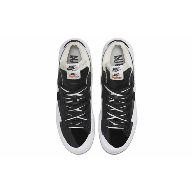 Sacai x Nike Blazer Low black patent leather
