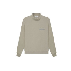 Fear of God Essentials SS21 Pull-Over Mockneck Moss Logo