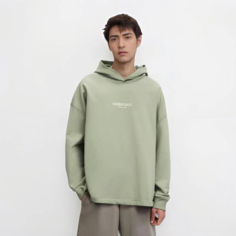 Fear of God Essentials SS22 Relaxed Hoodie Seafoam Logo