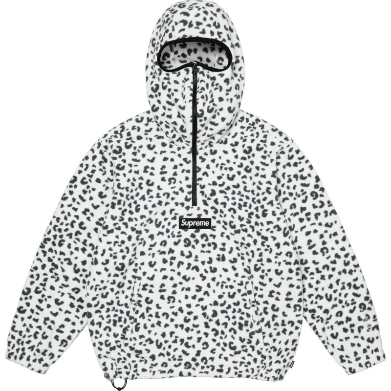 Supreme x Polartec FW24 WEEK14 Facemask Half Zip Hooded Sweatshirt logo