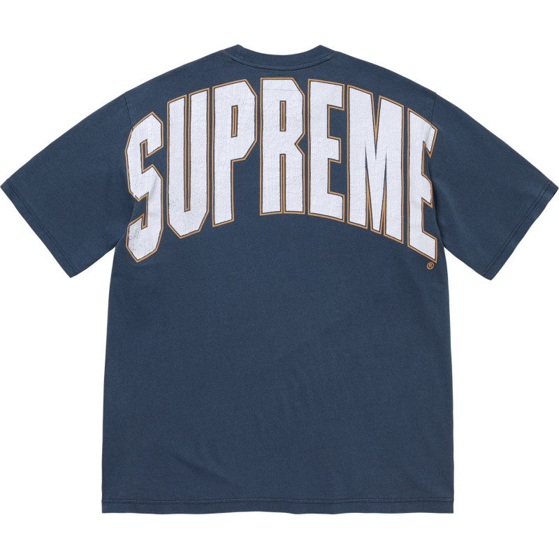 Supreme FW24 WEEK1 Cracked Back Arc SS Top logoT