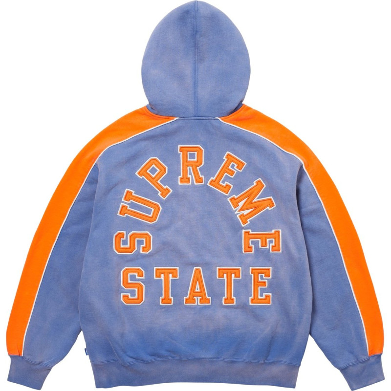 Supreme FW24 WEEK10 State Zip Up Hooded Sweatshirt logo