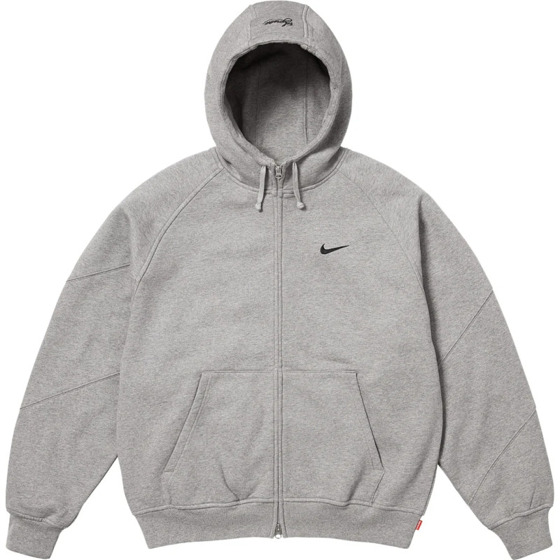 Supreme x Nike SS25 WEEK4 Zip Up Hooded Sweatshirt logo