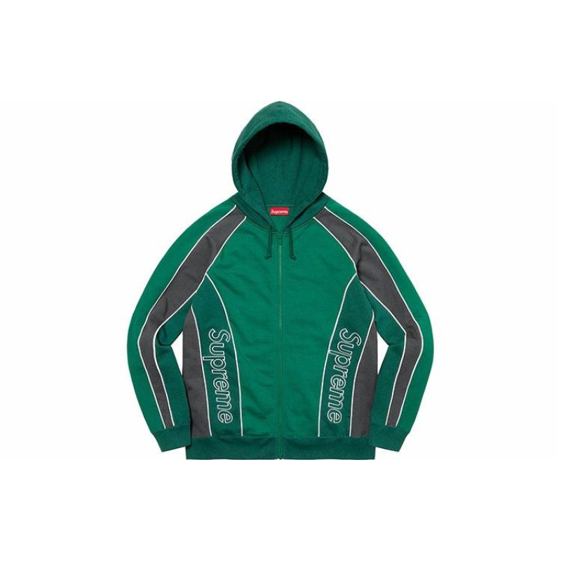 Supreme FW21 Week 3 Track Paneled Zip Up Hooded Sweatshirt