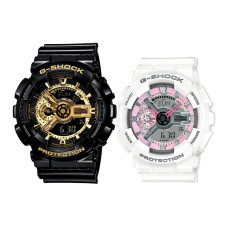 G-SHOCK GA-110GB-1A+GMA-S110MP-7A