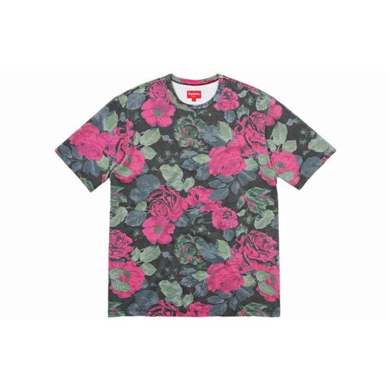 Supreme SS18 Flowers Tee Black T