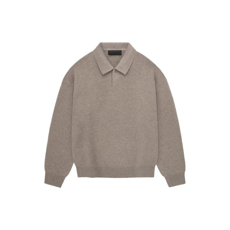 Fear of God Essentials FW23 Knit Polo Polo Core Heather