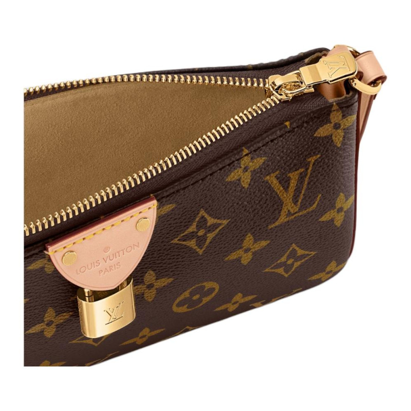 LOUIS VUITTON pochette tirette Damier Azur