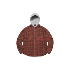 Supreme FW22 Week 10 Houndstooth Flannel Hooded Shirt