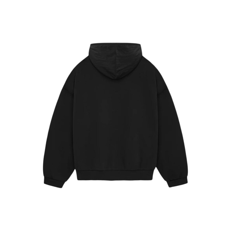 Fear of God Essentials SS24 drop2 Nylon Fleece Hoodie JET BLACK