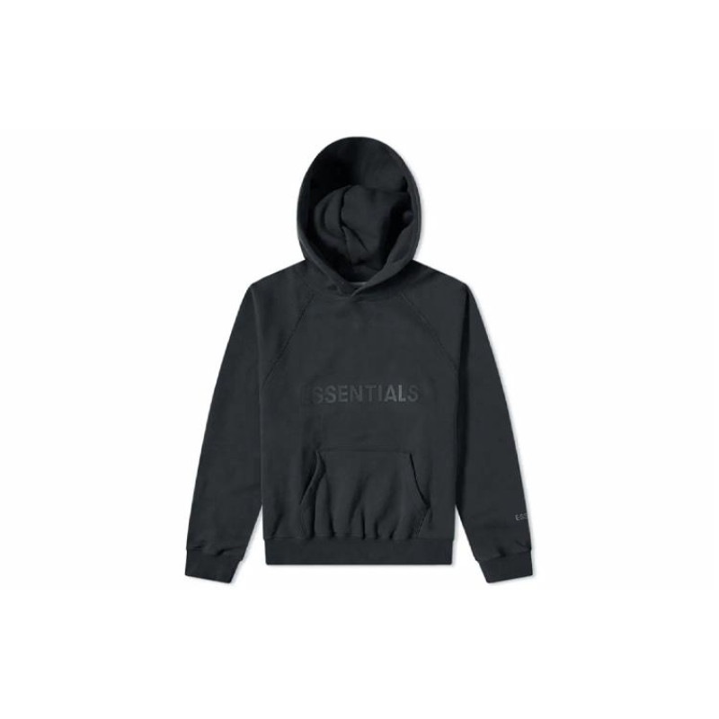 Fear of God Essentials FW20 Silicone Logo Raised Hoodie Dark Navy