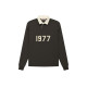 Fear of God Essentials FW22 Henley Rugby Off Black Polo