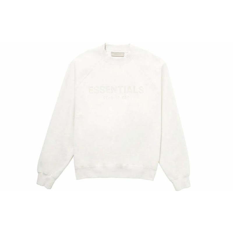 Fear of God Essentials FW21 Adult Pullover Crewneck Greige Logo