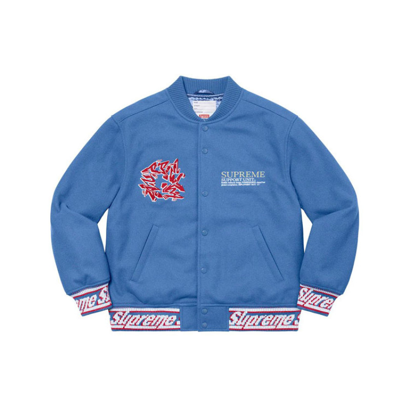 Supreme FW21 Week 12 Support Unit Varsity Jacket