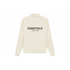 Fear of God Essentials SS21 Mockneck Half Zip ButtercreamCrea Logo