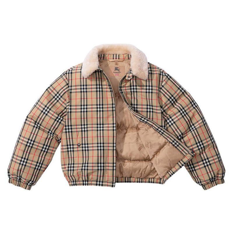 Supreme S2S2 Week 3 x Burberry Shearling Collar Down Puffer Jacket