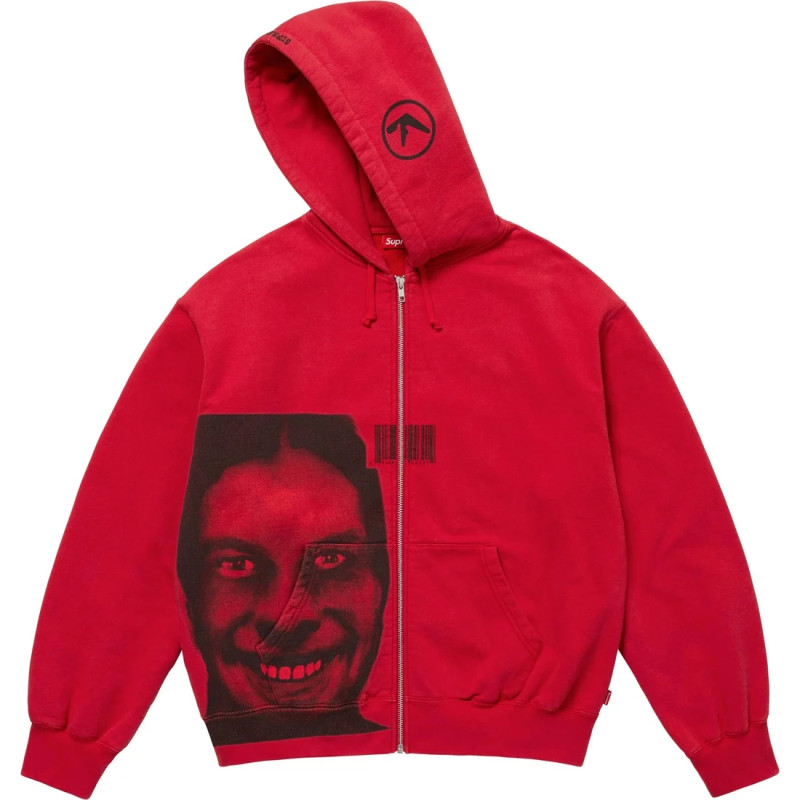 Supreme x Aphex Twin SS25 WEEK2 Zip Up Hooded Sweatshirt