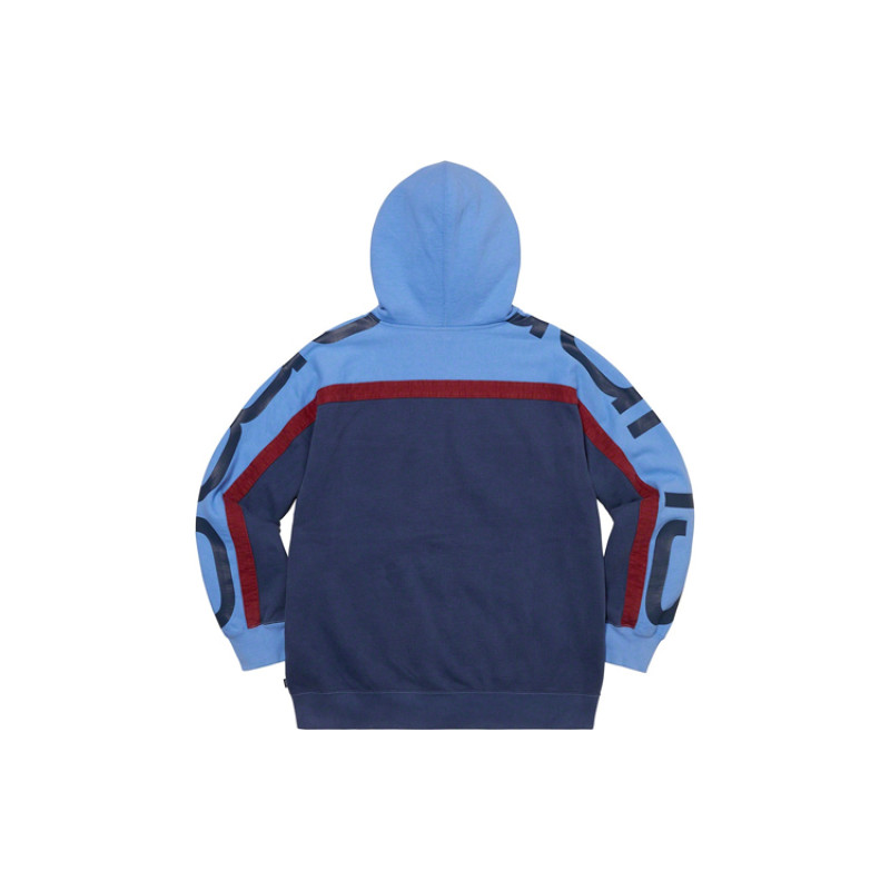 Supreme FW20 Week 13 Big Logo Paneled Zip Up Hooded Sweatshirt Logo